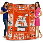 sam houston bearkats snoopy love orange quilt blanket best selling
