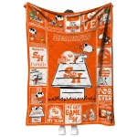sam houston bearkats snoopy love orange quilt blanket best selling
