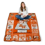 sam houston bearkats snoopy love orange quilt blanket best selling