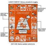 sam houston bearkats snoopy love orange quilt blanket best selling
