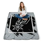 san antonio spurs block border silver quilt blanket best selling