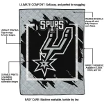 san antonio spurs block border silver quilt blanket best selling