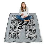san antonio spurs bold red silver quilt blanket best selling