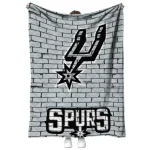 san antonio spurs brick grid silver quilt blanket best selling