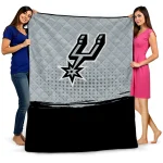 san antonio spurs dot illusion silver quilt blanket best selling