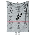 san antonio spurs handdrawn stripes silver quilt blanket best selling