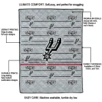 san antonio spurs handdrawn stripes silver quilt blanket best selling