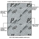 san antonio spurs sketch lines silver quilt blanket best selling