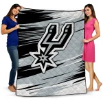 san antonio spurs wild lines silver white quilt blanket best selling