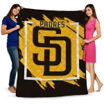 san diego padres block border brown quilt blanket best selling