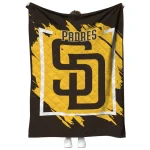 san diego padres block border brown quilt blanket best selling