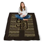 san diego padres bold red brown quilt blanket best selling