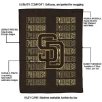 san diego padres bold red brown quilt blanket best selling