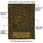 san diego padres brick grid brown quilt blanket best selling