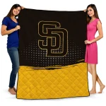 san diego padres dot illusion brown quilt blanket best selling