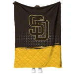 san diego padres dot illusion brown quilt blanket best selling