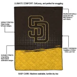 san diego padres dot illusion brown quilt blanket best selling