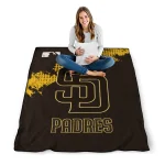 san diego padres league patch brown quilt blanket best selling