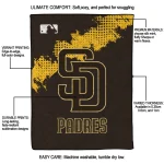 san diego padres league patch brown quilt blanket best selling