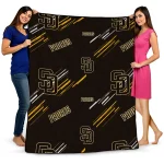san diego padres sketch lines brown quilt blanket best selling