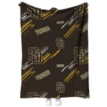 san diego padres sketch lines brown quilt blanket best selling