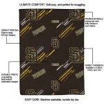 san diego padres sketch lines brown quilt blanket best selling