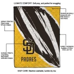 san diego padres stroke art brown white quilt blanket best selling