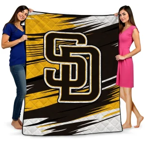 san diego padres wild lines brown white quilt blanket best selling