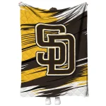 san diego padres wild lines brown white quilt blanket best selling