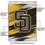 san diego padres wild lines brown white quilt blanket best selling