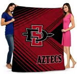 san diego state aztecs arrow layers red quilt blanket best selling