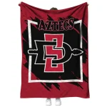 san diego state aztecs block border red quilt blanket best selling