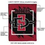 san diego state aztecs block border red quilt blanket best selling