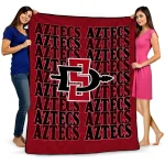 san diego state aztecs bold red quilt blanket best selling
