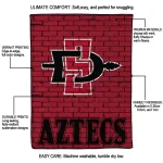san diego state aztecs brick grid red quilt blanket best selling