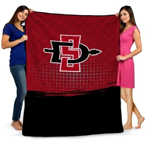 san diego state aztecs dot illusion red quilt blanket best selling