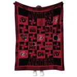 san diego state aztecs helmet heart red quilt blanket best selling