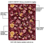 san diego state aztecs hibiscus foliage red quilt blanket best selling