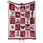 san diego state aztecs mickey mouse motif red white quilt blanket best selling