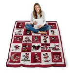 san diego state aztecs mickey mouse motif red white quilt blanket best selling
