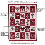 san diego state aztecs mickey mouse motif red white quilt blanket best selling