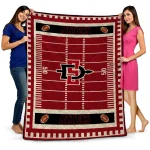 san diego state aztecs mickey player red quilt blanket best selling