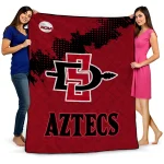 San Diego State Aztecs Paint Trail Red Quilt Blanket 1 san diego state aztecs paint trail red quilt blanket best selling