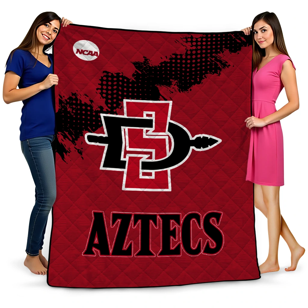 san diego state aztecs paint trail red quilt blanket best selling san diego state aztecs paint trail red quilt blanket best selling