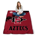 san diego state aztecs paint trail red quilt blanket best selling