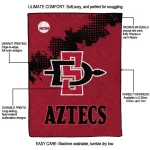 san diego state aztecs paint trail red quilt blanket best selling