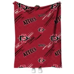 san diego state aztecs sketch lines red quilt blanket best selling