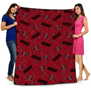 san diego state aztecs solid classic red quilt blanket best selling