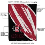 san diego state aztecs stroke art red white quilt blanket best selling