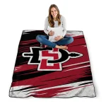 san diego state aztecs wild lines red white quilt blanket best selling